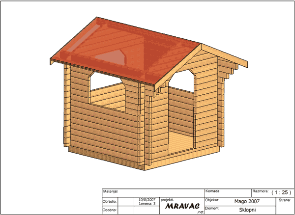 construction, production drawings for log homes